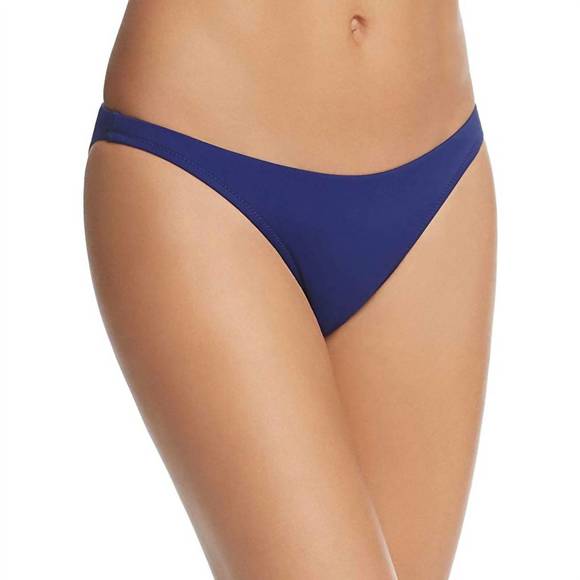 NEW MILLY solid st. lucia bikini bottom in navy - Picture 1 of 1